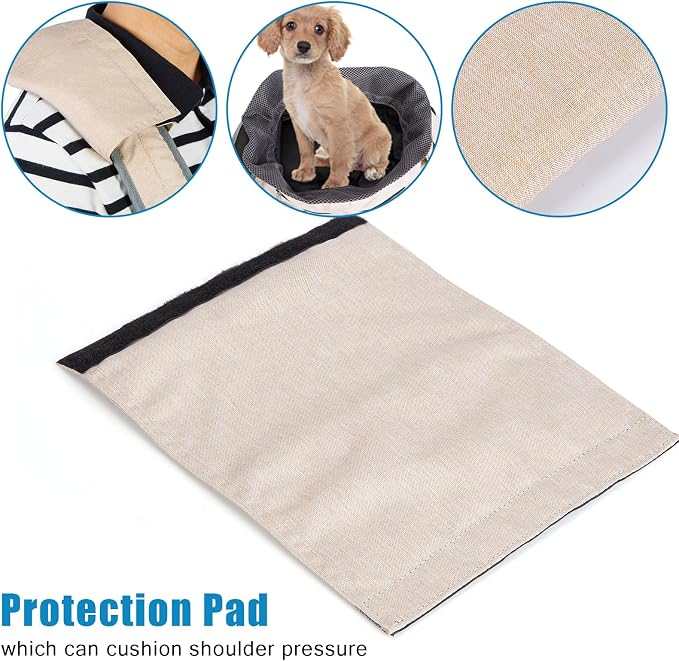 Ownpets XL Dog Sling 15-25lbs, Hands-Free Carrier with Bottom Support Pad | Sturdy Base Prevents Pet Sagging, Soft Shoulder Strap for Comfort, Storage Pocket, Secure Fit for Vet & Travel