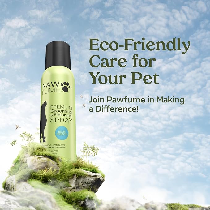 PAWFUME Dog Perfume Spray for Grooming, Blue Ribbon, 2-Pack | Probiotic, alcohol-free mist detangles, moisturizes and keeps pups fresh all day, salon-quality Dog Spray Deodorizer Perfume
