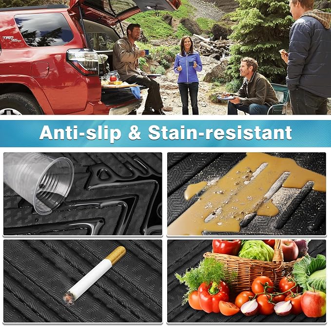 Mixsuper Custom Fit Cargo Liner for 2010-2011 Toyota Prius Base, 2012-2015 Toyota Prius Two/Three/Four/Five, All Weather Rear Cargo Trunk Mat Black