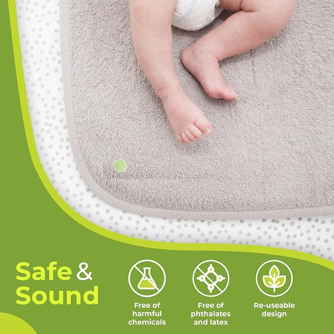 PeapodMats Bedwetting Waterproof Bed Mat, Reusable 3x5 Sand | Washable reusable bed mat for bedwetting, incontinence, kids, adults, pets, and mattress protection.
