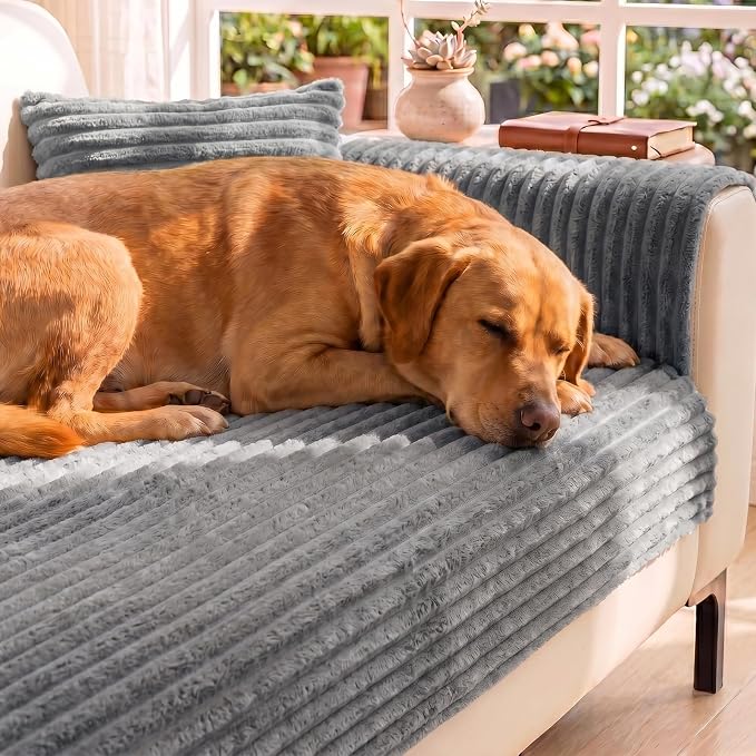 FUANGUI Waterproof Armrest Couch Cover for Dogs, Washable Backrest Cover | Soft Recliner Chair Protector, Cat Dog Armchair Armrest Cover Non-Slip Couch Covers Sofa Pet Friendly
