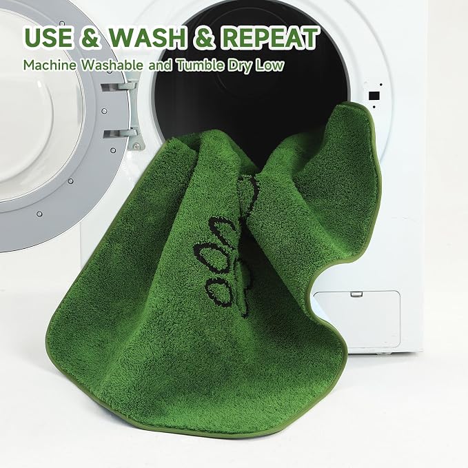 Homimp Washable Pee Pads for Dogs, 4 Pack Super Absorbent Reusable Puppy Pads, Green Long Wool Fake Grass for Potty Training, Upgrade Non-Slip and Leak-Proof,Floor, Couch, Bed, and Crate,Green 30"×34"