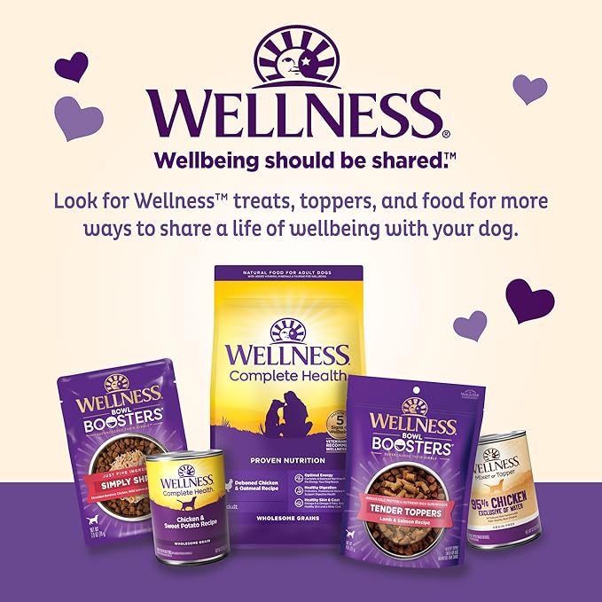 Old Mother Hubbard Wellness Bits of Love P-Nuttier Dog Biscuits, Natural, Seasonal, Valentine's Day Treats, Peanut Butter Flavor, (6 Ounce Bag) (Pack of 2)