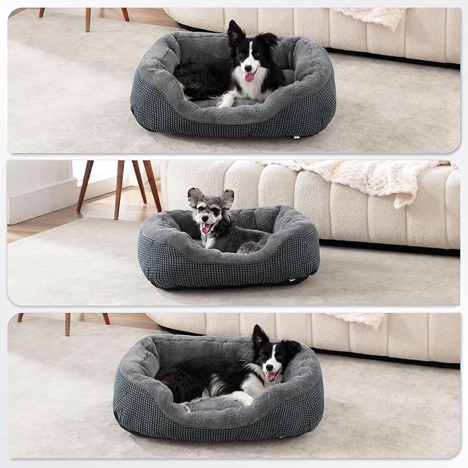 Large Dog Beds for Large Dogs Washable, Rectangle Dog Beds Large Sized Dog, Orthopedic Dog Bed, Warming Soft Sleeping Puppy Bed Durable Pet Bed with Anti-Slip Bottom L(35"x25"x10")