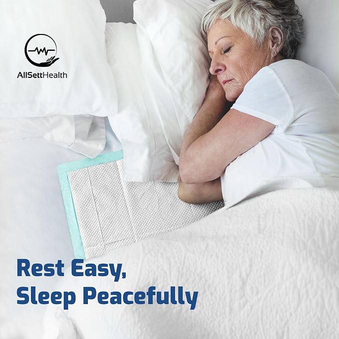 50 Pack Adhesive Disposable Bed Pads for Adults 125 Gram - 3XL 36"x36"Non Slip Chucks Pads Disposable Adult, Incontinence Bed Pads - Disposable Underpads, Waterproof Heavy Duty Pee Pads for Adults