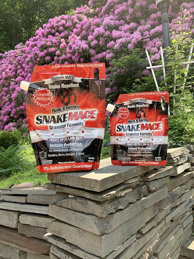 Nature’s Mace Snake Mace, Snake Repellent Granules for Yard, Outdoor Use, Keep Away Reptiles, Home, Garden, Granular Deterrent, Plant Friendly, Pet Safe, Fast Acting, 400 Ounce (Pack of 3)