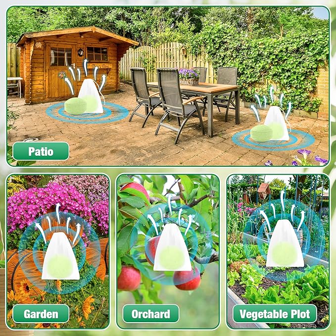 24 Pack Deer Repellent Peppermint Oil to Keep Deer Away from Plant, Powerful Deers Repellent for Garden Yard Fruit Tree Patio,new