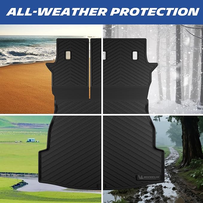 Michelin Vehicle Mats, Premier Series All-Weather TPE Custom Fit Liner for Toyota RAV4 Gas&Hybrid 2019-2025 Trunk Mat A(1 Piece)