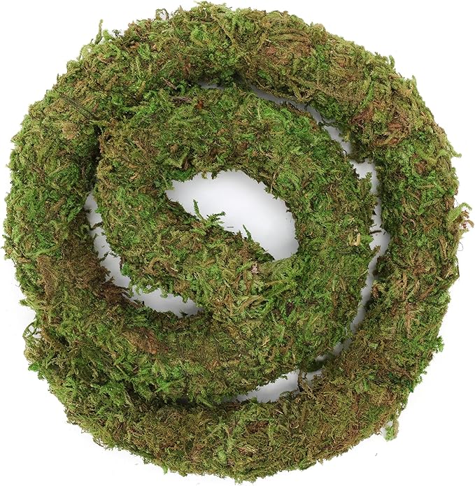 USMOLA Bendable Hermit Crab Climbing Toys, Adjustable Fake Moss Vine for Pet Snail Hermet Crab Habitat Hideouts Tank Terrarium Accessories (Natural Green, 20Inch)