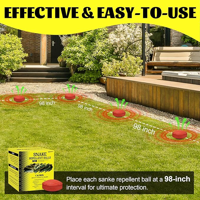Snake Repellent for Yard Powerful,Snake Away, Keep Snakes Away for Outdoors Pet Safe,Copperhead Rattlesnake Repellent (18, Yellow)