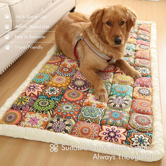 Couch Cover for Sofa, Sectional Couch Cover for Dogs, Sofa Cover Washable, Cushion Cover Blanket Pad Bed Mat for Pets, Boho Furniture Protector, Orange, 27.6x82.7in