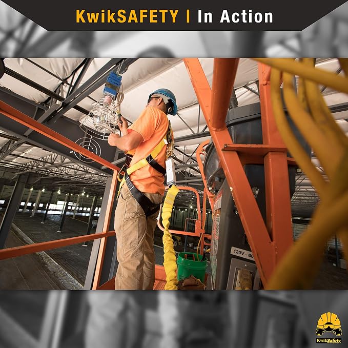 KwikSafety - Fall Protection Safety Harness - Construction & Roofing Fall Arrest Safety Harnesses - ANSI OSHA Compliant