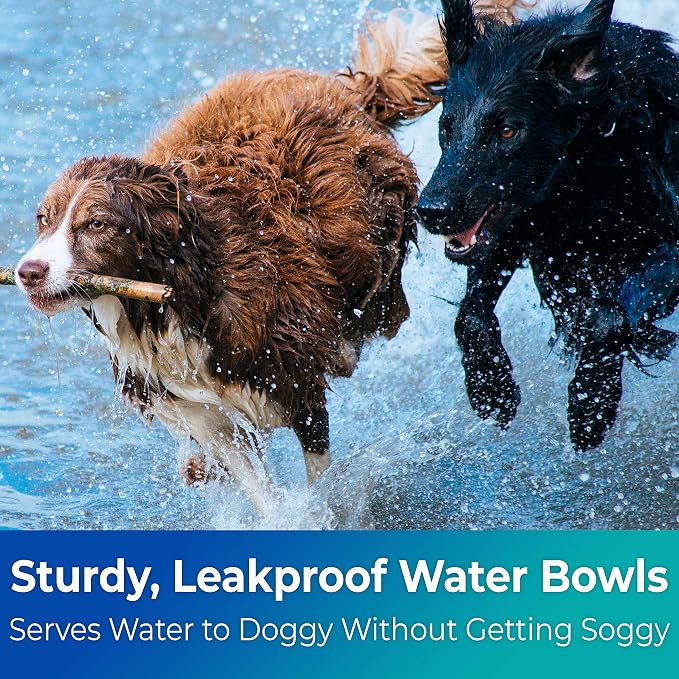 Biodegradable Pet Bowls, 25 Pack, 8 Oz, 1 Cup, Germ-Free, Allergen-Free, Sturdy, Leakproof, Recycled Wheatstalk Material, Suitable for Dogs and Cats