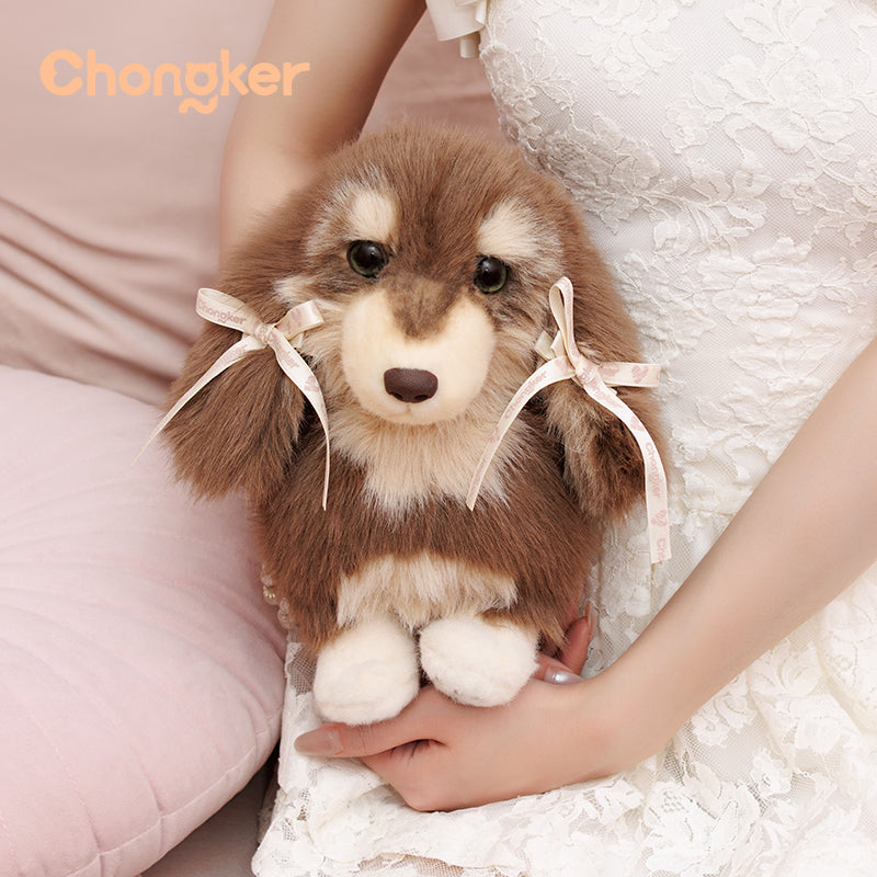 Dachshund Shoulder Bag – Plush Dog Purse for Girls