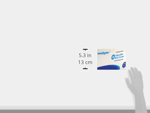 Wellgler's Disposable Oral Swabs,Sterile Sponge Mouth Swabs,Individually Wrapped (50pcs,Sky Blue)