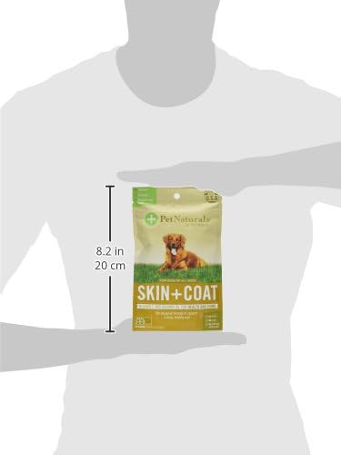 Pet Naturals Skin and Coat for Dogs, Bite-Sized Soft Chews, Salmon Oil and Omega Fatty Acids, Soothe Dry and Itchy Skin, No Corn or Wheat, Vet Formulated, Veggie Flavor, 30 Count