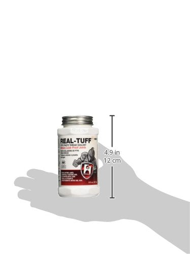 Hercules 15620 Real-Tuff Heavy Duty PTFE Pipe Thread Sealant, White, 8 oz.
