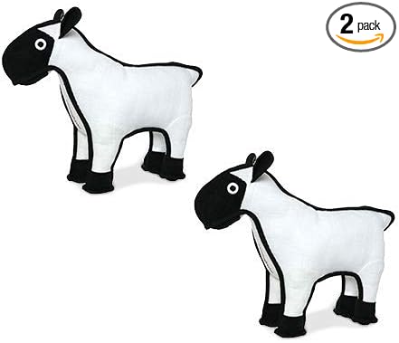 TUFFY® : 2 Pack Sheep Dog Toy: Ultra Durable Plush Toy with Multiple Layers & Reinforced Seams, Washable and Floats, Original Construction
