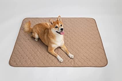 Reusable Dog Pee Pad, Waterproof Mat 41x41 in w/ Grommets, 1 Pack | 41x41 waterproof reusable pee pad with grommets for hanging, washable durable mat for dogs and puppies during whelping