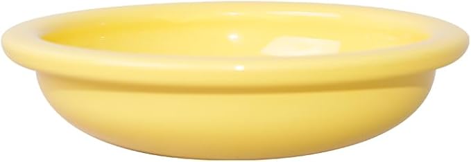 Hello Bowl Elevated Ceramic Cat Bowl with Stand, Raised Whisker-Friendly Feeding Bowl for Cats & Small Dogs, Patented Design, Made in Korea (Yellow, Round Only/Wet)