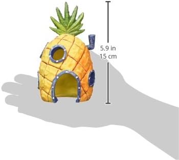 Penn-Plax Spongebob and Pineapple House Aquarium Ornament | 2 Piece Set | Great for Fresh or alt Water Tanks