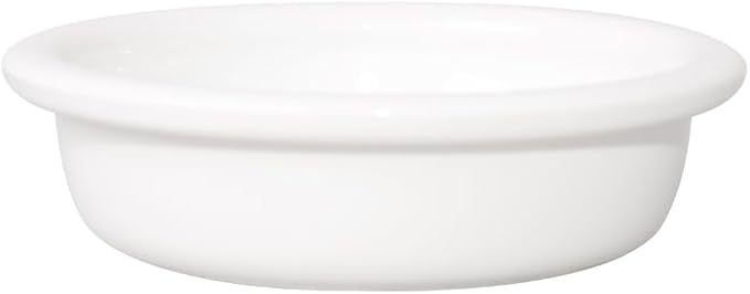 Hello Bowl Elevated Ceramic Cat Bowl with Stand, Raised Whisker-Friendly Feeding Bowl for Cats & Small Dogs, Patented Design, Made in Korea (White, Square Only/Dry)