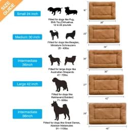 Dog Crate Pad Washable Dog Bed for Crate Large Cozy Mat 48-Inch Camel | Ultra Soft Kennel Pad,Anti-Slip Bottom,Fits for Most Metal Crates,Comfortable Sleeping Pet Mat