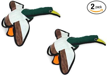 TUFFY® : 2 Pack Duck Dog Toy: Ultra Durable Plush Toy with Multiple Layers & Reinforced Seams, Washable and Floats, Original Construction
