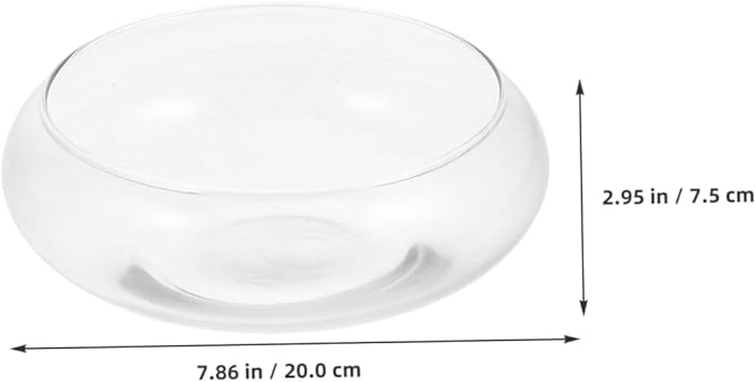BESPORTBLE Clear Glass Betta Fish Tank Bowl Hydroponic Plant Terrarium for Succulents Goldfish Spacious Interior Durable Design for Home Decor Events