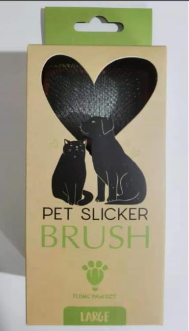 Premium Slicker Brush for Dogs - Long Pin for Poodles, Doodles & Long Haired Dogs, Deshedding & Dematting Tool, Slicker Dog Brushes for Grooming (Coral, Curved Large)