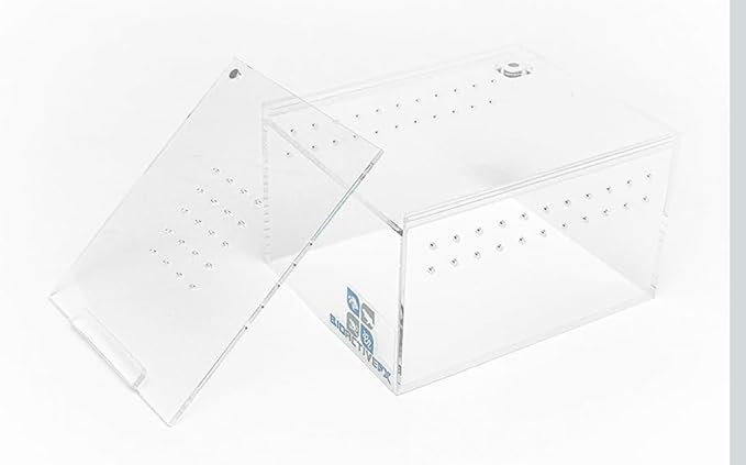 Acrylic Terrarium – Magnetic Mini & Nano Enclosures for Reptiles, Amphibians, Invertebrates, Tarantulas, Scorpions, Frogs, Geckos & Exotic Pets (5 x 4 x 3 inches, 0.26 Gallon)