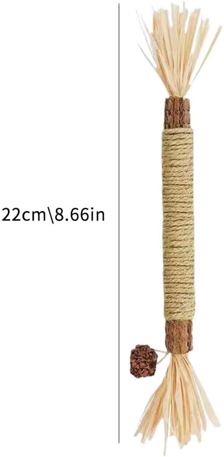 8 Pcs Puriq Natural Silvervine Dental Sticks,Silvervine Sticks for Cats, Interactive Cat Chew Stick for Teeth Cleaning, Scratch & Bite Resistant, for Indoor Kitty Fresh Breath