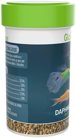 GloFish Daphnia Treat Whole Treat and Good Source of Protein for Fish, 0.5 Ounces