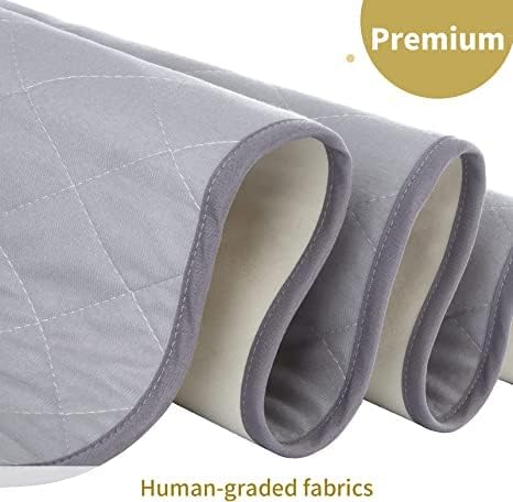 CoolShields Washable Pee Pads for Dogs, 48'' x 65'', Grey, 1 Pack | Ultra-Absorbent, Reusable Waterproof Puppy Training Pad for Crate & Carpet, Fits 24''high 6-panel Playpens.