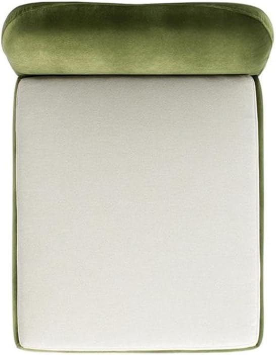 Pemberly Row Upholstered Pet Bed, Olive Green Performance Velvet, 25.5" Wx32 Dx20.5 H, Small to Medium Pets, Furniture-Grade Wood Frame, Removable Cushion, Modern Design for Living Room or Bedroom