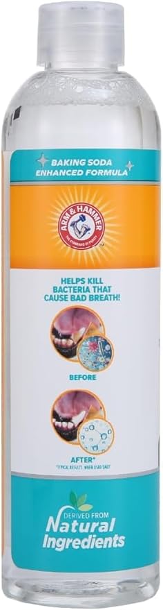 Arm & Hammer for Pets Advanced Care Dental Water Additive for Cats, Odorless and Flavorless, Baking Soda Formula, Helps Prevent Gum Disease and Fresh Breath, 8 Fl Oz - 2 Pack