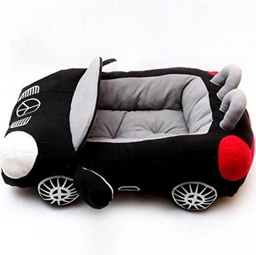 BADASS SHARKS Car Shaped Dog Cat Bed Pet House Cool Teddy Sofa Puppy Nest 70x50cm Cushion Kitten Padded Kennel Soft and Cozy Pet Bed with Cat Bed Mat Pillow and Car Design | Plush velvet car shaped pet bed with non-slip base for small dogs & cats, mach...