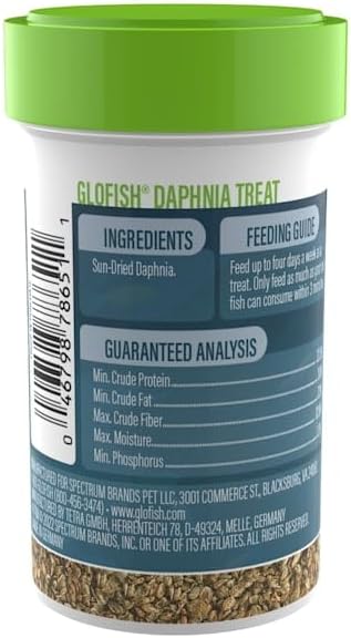 GloFish Daphnia Treat Whole Treat and Good Source of Protein for Fish, 0.5 Ounces