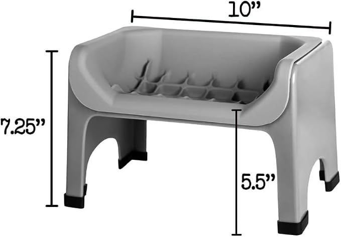 Fluff Trough Elevated Slow Feeder Dog Bowls | Slow Feeder Cat Bowl with Vet Approved & Non-Toxic Silicone Minimizes Neck Strain | Paced Eating Insert Designed for Flat-Faced Pets (Purple)