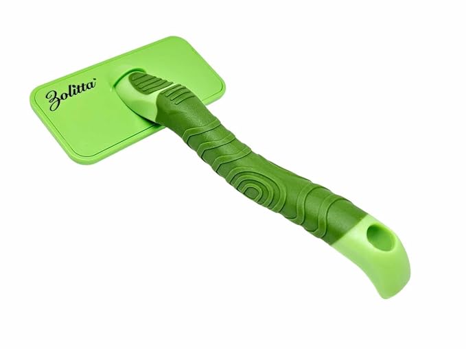 Small Green Grooming Fluffing Brush for Dogs Doodle Poodle Small Dogs
