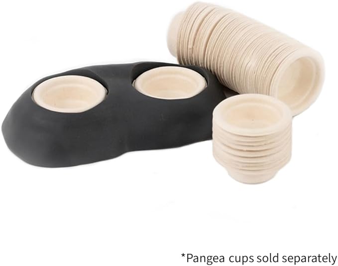 Pangea Ultimate Eco Dish, Crested Gecko Food and Water Bowl for Terrestrial Lizards, Durable Silicone Feeding Accessory for Reptile Terrariums 3.125in x 5.5in (Desert Marble)