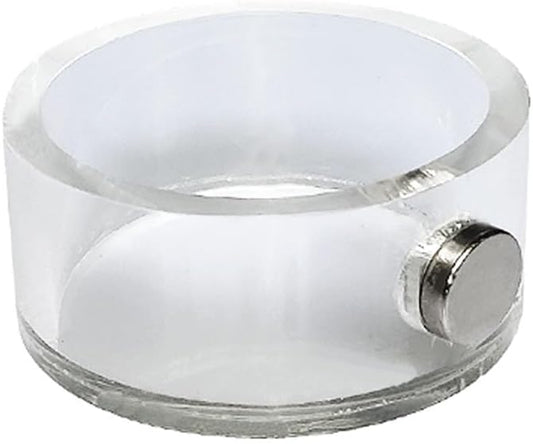 Small Jumping Spider Feeding Dish, Magnetic Tiny Food Dishes Water Dish for Jumping Spider, Tarantula and Other Small Pets,35mm, Clear
