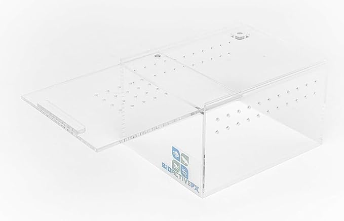 Acrylic Terrarium – Magnetic Mini & Nano Enclosures for Reptiles, Amphibians, Invertebrates, Tarantulas, Scorpions, Frogs, Geckos & Exotic Pets (5 x 4 x 3 inches, 0.26 Gallon)