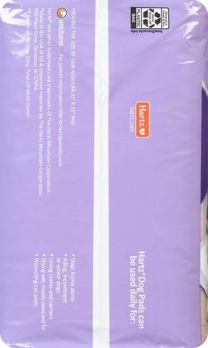 Hartz Home Protection Super Absorbent Odor Eliminating Lavender Scented No Leak Dog Pads, XXL 20 Count (Pack of 3)