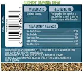 GloFish Daphnia Treat Whole Treat and Good Source of Protein for Fish, 0.5 Ounces