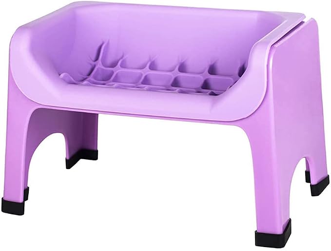Fluff Trough Elevated Slow Feeder Dog Bowls | Slow Feeder Cat Bowl with Vet Approved & Non-Toxic Silicone Minimizes Neck Strain | Paced Eating Insert Designed for Flat-Faced Pets (Purple)