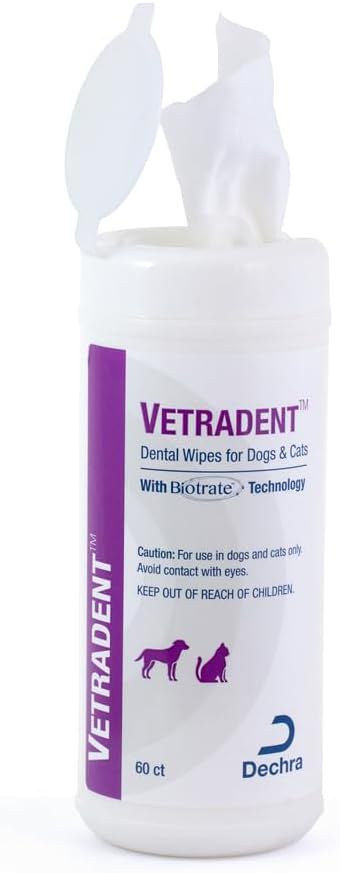 Vetradent Dental Wipes,60 ct,(Pack of 2)