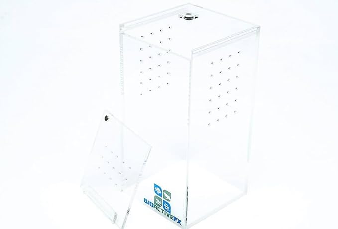 Acrylic Terrarium – Magnetic Mini & Nano Enclosures for Reptiles, Amphibians, Invertebrates, Tarantulas, Scorpions, Frogs, Geckos & Exotic Pets (3 x 3 x 6 inches, 0.23 Gallon)