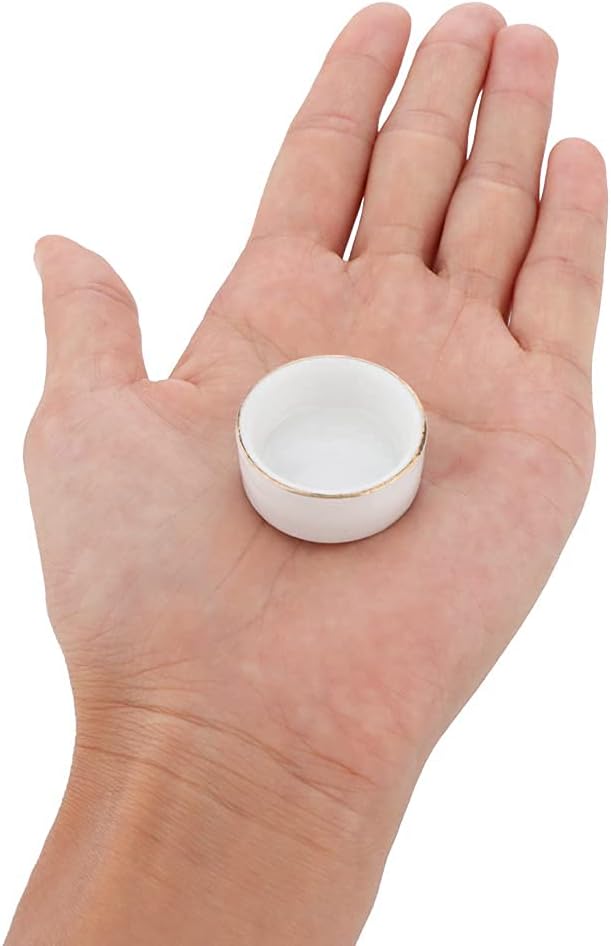 DQITJ 8 Pcs Hermit Crab Ceramic Water Bowl, Tarantula Mini Food Dish for Hermit Crab Tarantula Spider Millipede Tiny Bugs