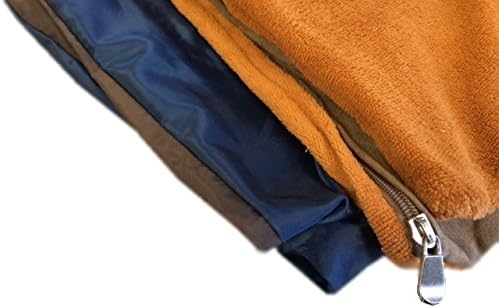 Durable Comfort Micro-Cushion Memory Foam Pet Dog Pillow Bed Waterproof Liner + External Cover for S,M,L Dogs- Complete Set (Sudan Brown Coral Fleece, 48''x29'')